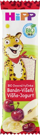 BIO ovocná tyčinka s příchutí Banán & Višeň & Jogurt HiPP