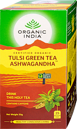 Bio tea, Tulsi-zöld tea-ashwaganda Organic India