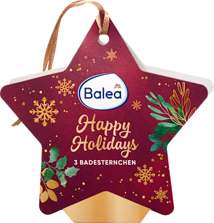 Darilni set s kopalnimi zvezdicami Happy Holidays, 3-delni Balea