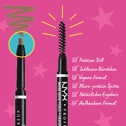 Augenbrauenstift Micro Brow 05 Ash Brown NYX PROFESSIONAL MAKEUP