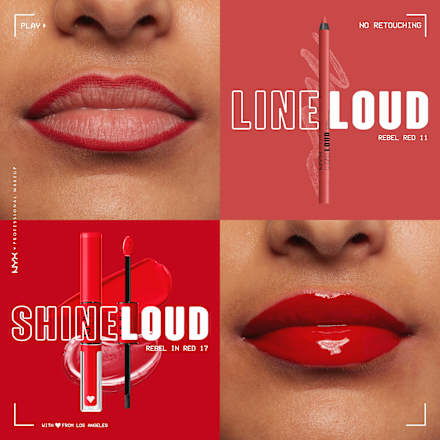 Lipgloss Shine Loud High Shine Lip Color 17 Rebel In Red NYX PROFESSIONAL MAKEUP
