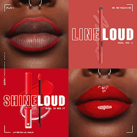 Lipgloss Shine Loud High Shine Lip Color 17 Rebel In Red NYX PROFESSIONAL MAKEUP