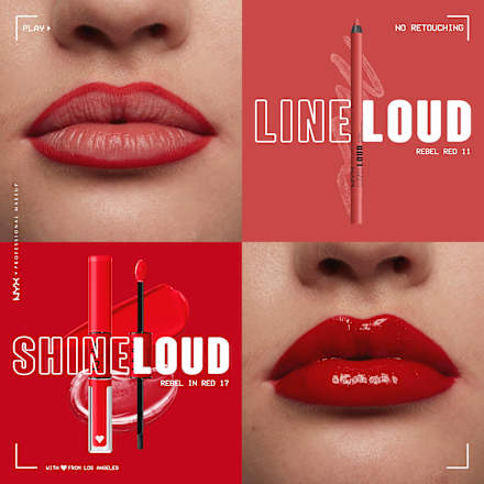 Lipgloss Shine Loud High Shine Lip Color 17 Rebel In Red NYX PROFESSIONAL MAKEUP