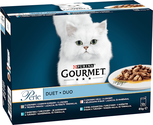 Perle kapsičky pro kočky Rybí duo 12x85g, Multipack PURINA GOURMET