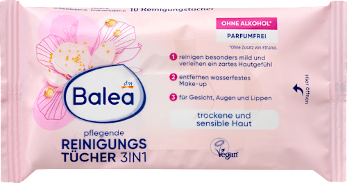 Vlažne maramice za čišćenje lica 3u1 Balea