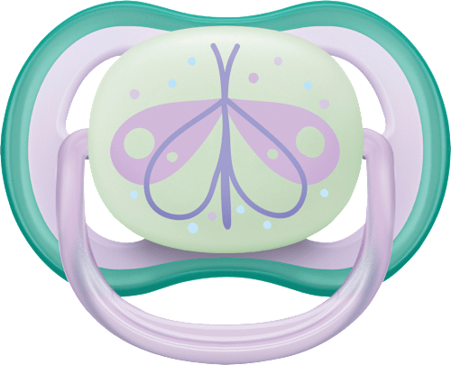 Schnuller ultra air Nighttime, grün/rosa,  0-6 Monate  PHILIPS AVENT