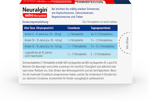 Neuralgin extra Ibu-Lysinat 400 mg Filmtabletten Neuralgin
