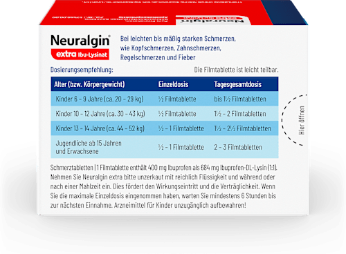 Neuralgin extra Ibu-Lysinat 400 mg Filmtabletten Neuralgin