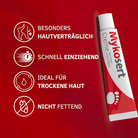 Mykosert Creme mit 2 % Sertaconazolnitrat Mykosert