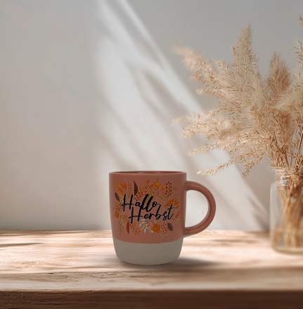 Kaffeebecher "Hallo Herbst", altrosa Dekorieren & Einrichten