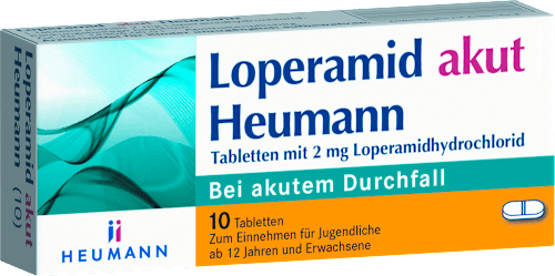 Loperamid akut Heumann 2 mg Loperamidhydrochlorid Tabletten HEUMANN