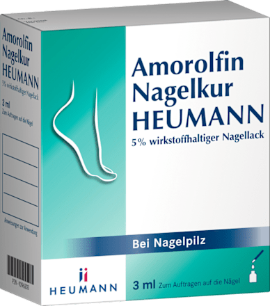Amorolfin Nagelkur HEUMANN 5 % wirkstoffhaltiger  Nagellack HEUMANN