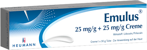 Emulus 25 mg/g + 25 mg/g Creme Lidocain/Prilocain HEUMANN