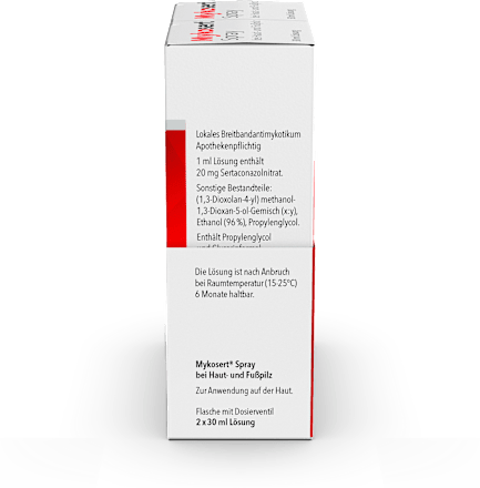 Mykosert Spray, Lösung mit 2 % Sertaconazolnitrat (2x30 ml) Mykosert