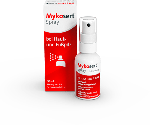 Mykosert Spray, Lösung mit 2 % Sertaconazolnitrat Mykosert