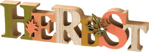 Holzschriftzug "Herbst" mit Blättern Dekorieren & Einrichten