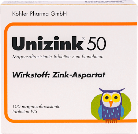 Unizink® 50 50 mg, magensaftresistente Tabletten Unizink