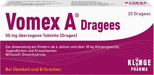 Vomex A Dragees 50 mg überzogene Tablette (Dragee) Vomex A