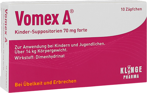 Vomex A Kinder-Suppositorien 70 mg forte Vomex A
