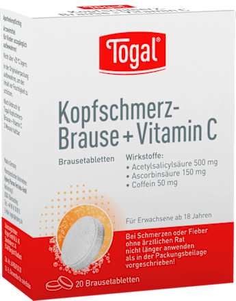 Togal Kopfschmerz-Brause + Vitamin C Brausentabletten Togal