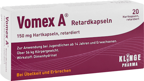 Vomex A Retardkapseln 150mg Dimenhydrinat Hartkapseln Vomex A