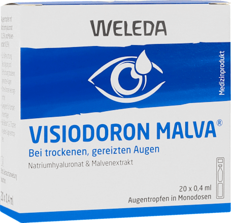 Visiodoron Malva Augentropfen Monodosen in Einzeldosisbehältnisse 20 x á 0,4 ml  VISIODORON