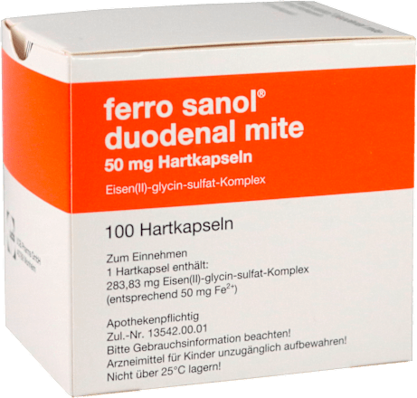 ferro sanol duodenal mite 50 mg magensaftresistente Hartkapseln ferro sanol