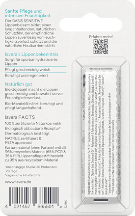 Lippenbalsam Basis Sensitiv lavera NATURKOSMETIK