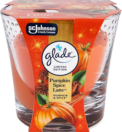 Vonná sviečka v skle Pumpkin Spice Latte glade