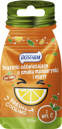 Drażetki odświeżające, mięta i mandarynka Dosfarm