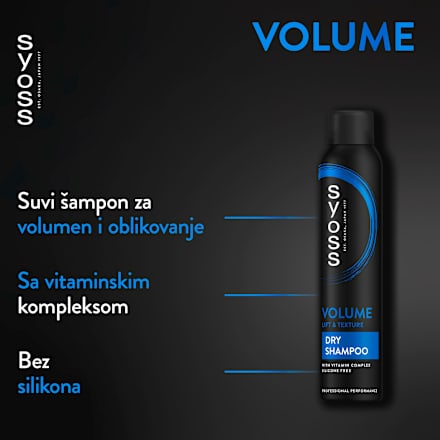 VOLUME LIFT & TEXTURE šampon za suvo pranje kose syoss