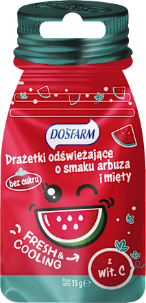 Drażetki odświeżające, mięta i arbuz Dosfarm