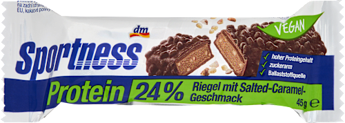 proteinová tyčinka s příchutí slaného karamelu Sportness