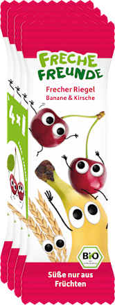 Fruchtriegel Banane & Kirsche, ab 1 Jahr (4x23 g) Freche Freunde