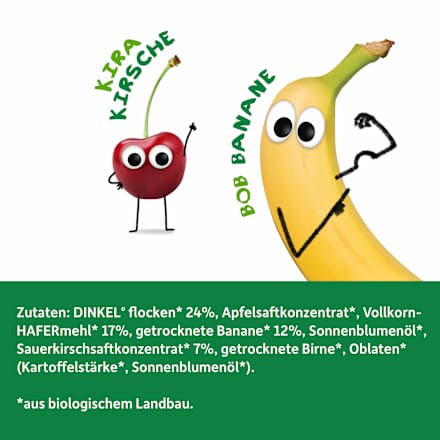 Fruchtriegel Banane & Kirsche, ab 3 Jahren (4x23 g) Freche Freunde
