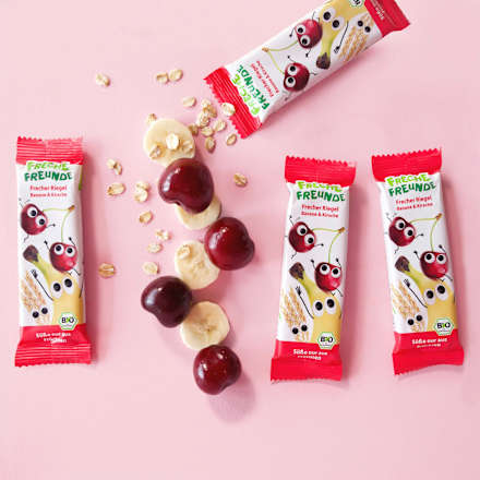 Fruchtriegel Banane & Kirsche, ab 1 Jahr (4x23 g) Freche Freunde