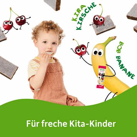 Fruchtriegel Banane & Kirsche, ab 3 Jahren (4x23 g) Freche Freunde