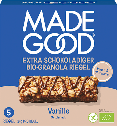 Müsliriegel, Chocolate Drizzled, Granola Bars, Vanilla Flavour (5 Stück) Made Good