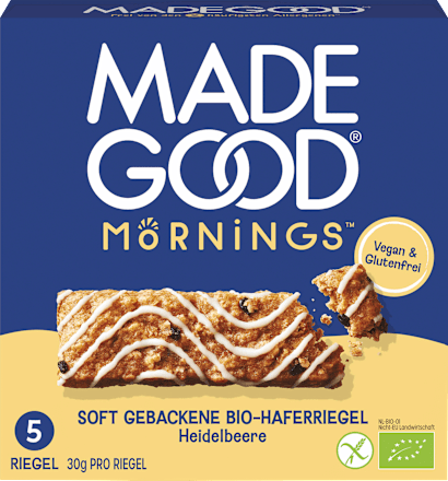 Made GoodMüsliriegel, Blueberry Flavour, Soft Baked Oat Bars (5 Stück), 150 g