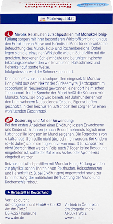 Reizhusten Lutschpastillen mit Manuka-Honig-Füllung Mivolis