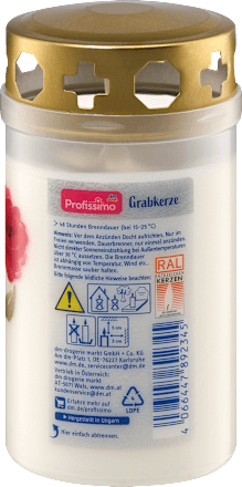 Grabkerzen mit Rosen Motiv Profissimo