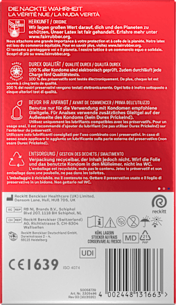 Kondome Gefühlsecht Ultra, Breite 54mm Durex