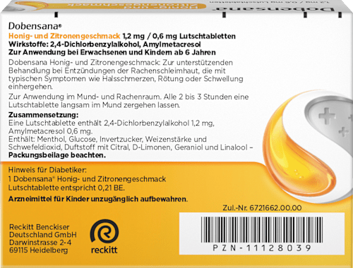 Honig- und Zitronengeschmack Lutschtabletten  Dobensana
