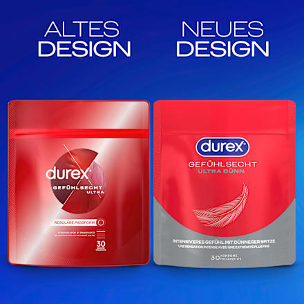 Kondome Gefühlsecht Ultra, Breite 54mm Durex