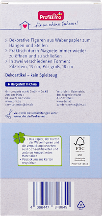 Papierdeko Pilze 2tlg Profissimo