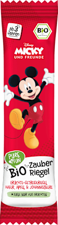 Bio voćna pločica - Micky i prijatelji, 3 god.+, zob, jabuka i crni ribizl PURE & FUN