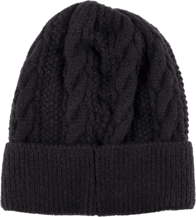 Zimska kapa – crna s teksturiranim uzorkom toplo & meko