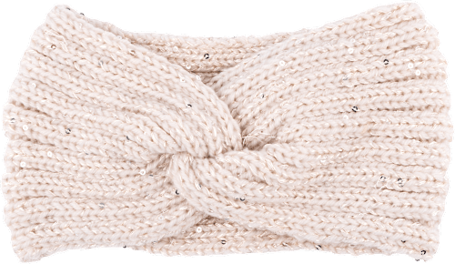 Traka za kosu – bež s ušivenim šljokicama toplo & meko