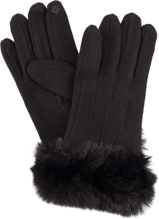 Rukavica za zimu s krznom – crne toplo & meko