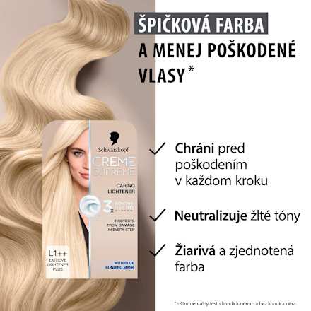 Zosvetľovač na vlasy Extreme Plus L1++ Schwarzkopf CREME SUPREME